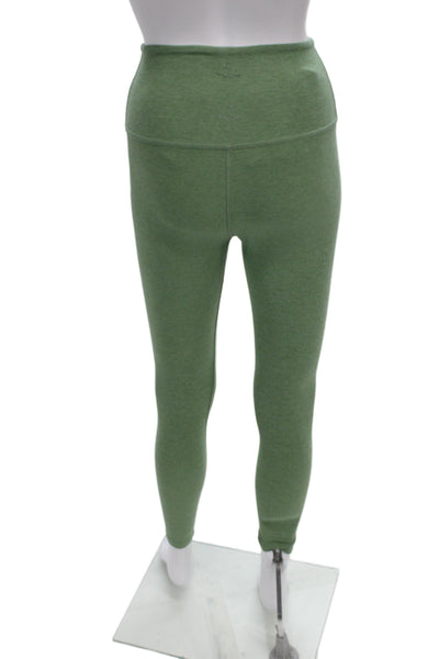Beyond Yoga Womens Green Solid Polyester Ankle Leggings Size XS