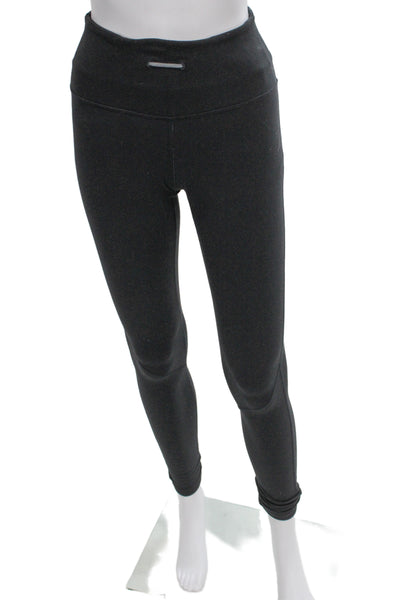 Lululemon Women Gray Ankle Leggings Polyester Solid Pull On Size 4