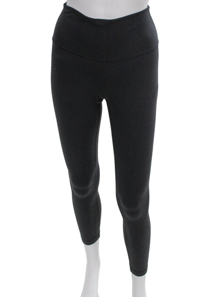 Lululemon Women Ankle Leggings Black Nylon Activewear Size 4