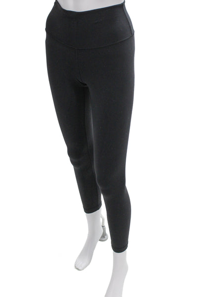 Lululemon Women Ankle Leggings Black Nylon Activewear Size 4