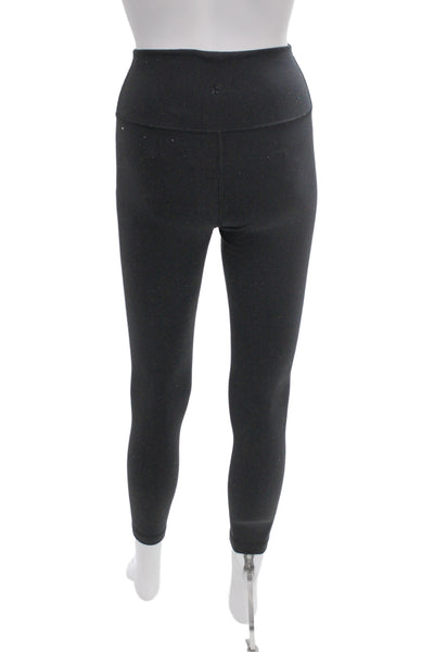 Lululemon Women Ankle Leggings Black Nylon Activewear Size 4