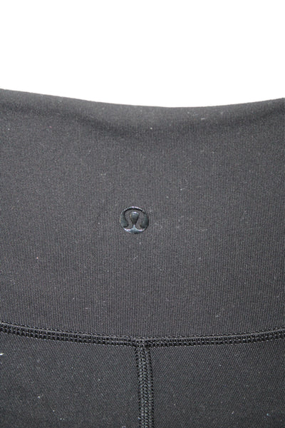 Lululemon Women Ankle Leggings Black Nylon Activewear Size 4