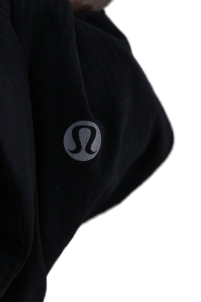Lululemon Womens Black Striped Capri Pants Polyester Blend Size 2