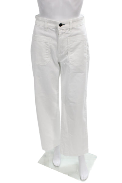 ASKKNY Women Cropped White Sailor Pants Size 26