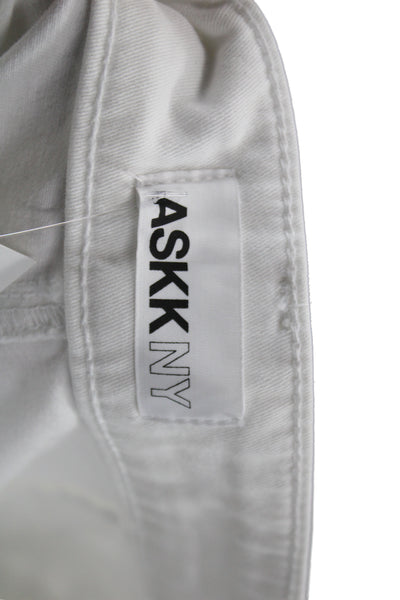ASKKNY Women Cropped White Sailor Pants Size 26