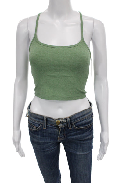 Beyond Yoga Women Basic Green Athletic Sleeveless Scoop Neck Crop Top Size XS