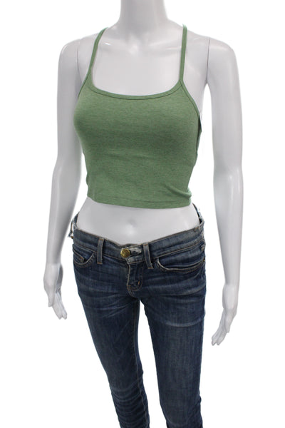 Beyond Yoga Women Basic Green Athletic Sleeveless Scoop Neck Crop Top Size XS