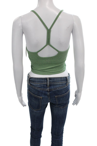 Beyond Yoga Women Basic Green Athletic Sleeveless Scoop Neck Crop Top Size XS