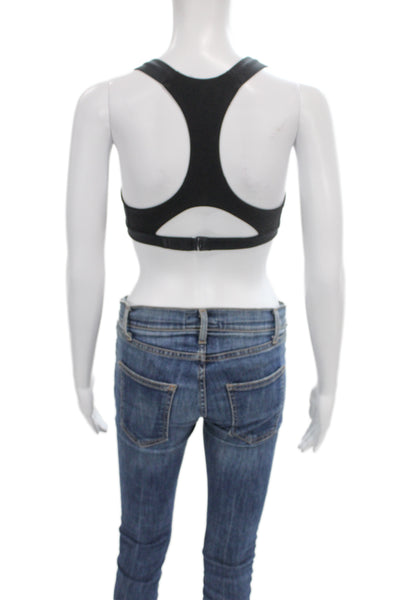 Lululemon Womens Scoop Neck Stretch Knit Sports Bra Black Size 4