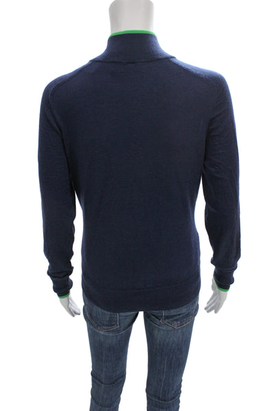 G/Fore Women Pullover Sweater Blue Cashmere Blend Geometric Golf Size S