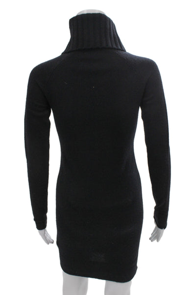 White + Warren Women Sweater Dress Black Cashmere Turtleneck Size XS