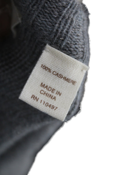 Inhabit Women Cashmere Cardigan V Neck Solid Gray Long Sleeve Size L