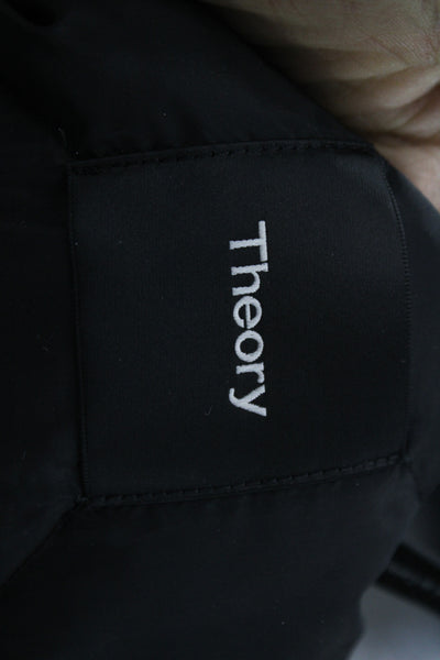 Theory Womens Black Basic Jacket Zip Polyester Long Sleeve Casual Size XS