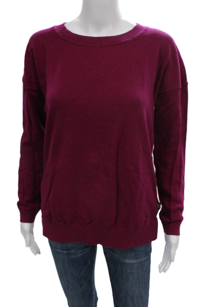 Boden Womens Purple Wool Blend Crew Neck Pullover Long Sleeve Size S