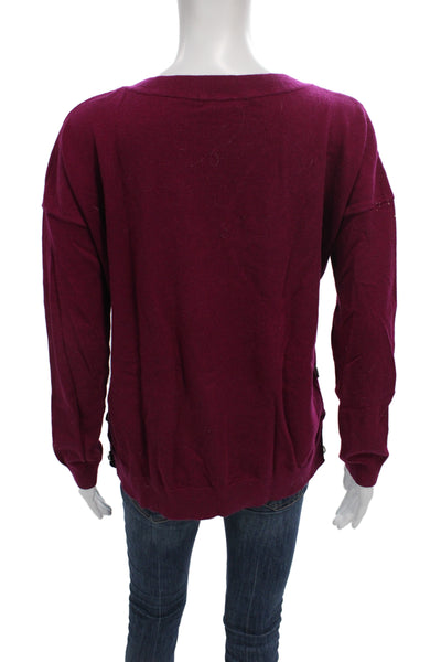 Boden Womens Purple Wool Blend Crew Neck Pullover Long Sleeve Size S
