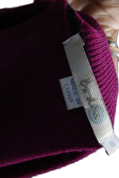 Boden Womens Purple Wool Blend Crew Neck Pullover Long Sleeve Size S