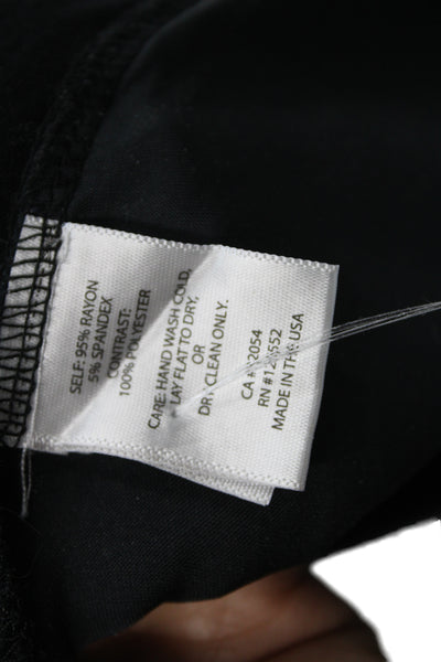 Dolan Womens Tunic T Shirt Black Rayon V Neck Long Sleeve Size S