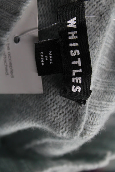 Whistles Womens Blue 100% Wool Mock Neck Pullover Sweater Long Sleeve Size S