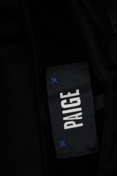 Paige Womens Ankle Pants Black Button Size 27