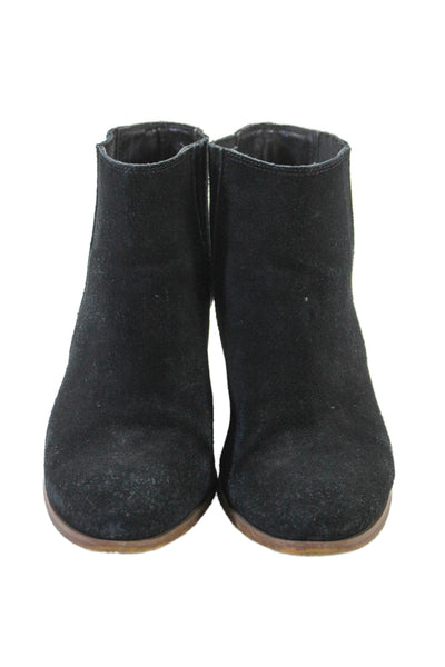 ALDO Womens Suede Heeled Slip-On Ankle Boots Black Size 8.5