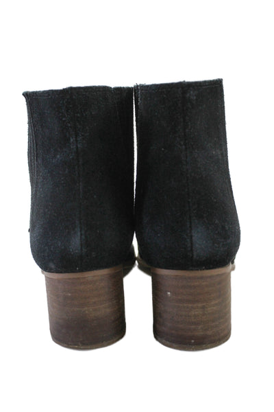 ALDO Womens Suede Heeled Slip-On Ankle Boots Black Size 8.5