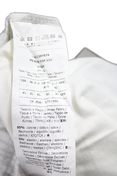 Weekend Max Mara Women Tunic White Plaid Short Sleeve Size XL