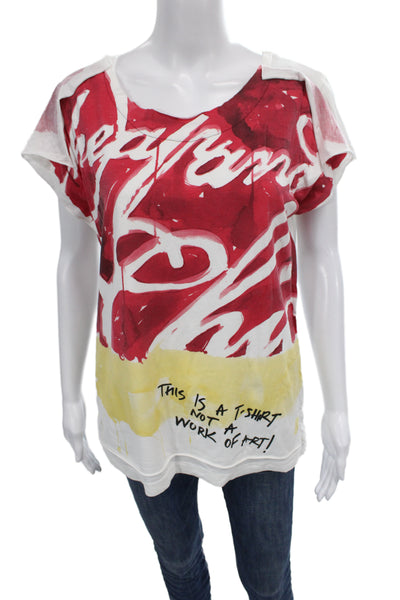 Moschino Cheap & Chic Unisex Multicolor Pop Art T Shirt Short Sleeve Size L