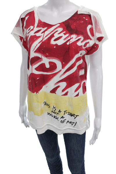 Moschino Cheap & Chic Unisex Multicolor Pop Art T Shirt Short Sleeve Size L