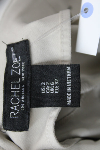 Rachel Zoe Womens Cropped Beige Nylon Blend Pants Size 2