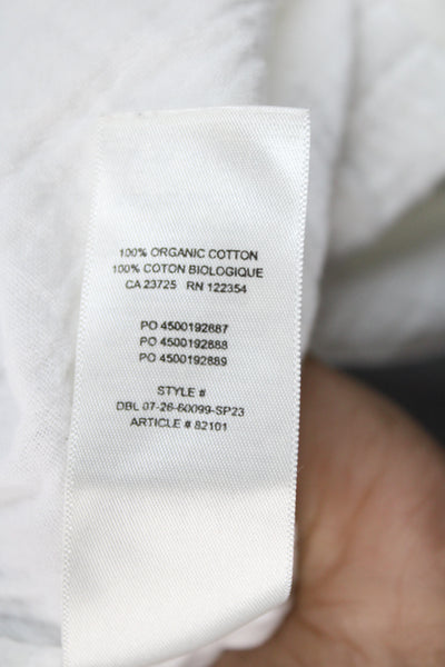 Wilfred Women Sweat Shorts White Organic Cotton Drawstring Size S
