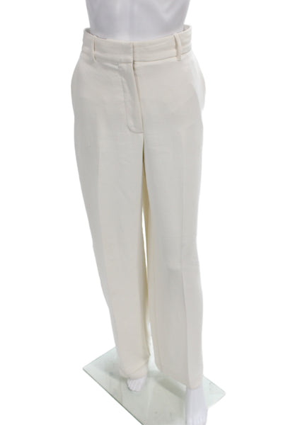 Wilfred Unisex Adults Dress Pants Ivory 100% Polyester Button Inseam 34 Size 8
