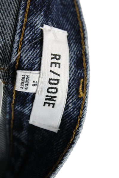 Re/Done Womens Cut-Off Denim Shorts Blue Organic Cotton Size 28