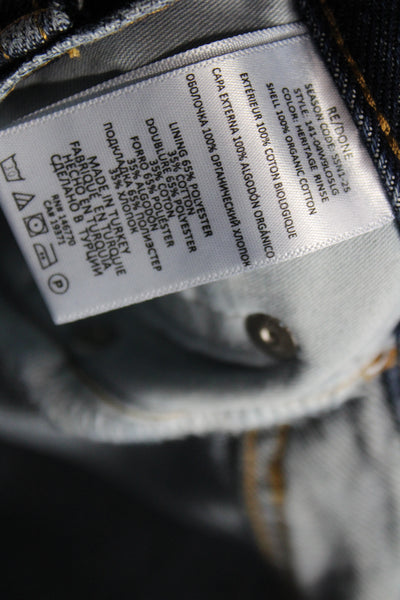 Re/Done Womens Cut-Off Denim Shorts Blue Organic Cotton Size 28