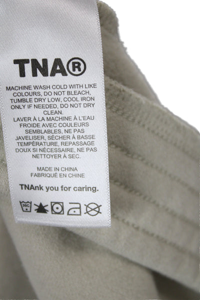 TNA Womens Sweat Shorts Beige Cotton Blend Size S