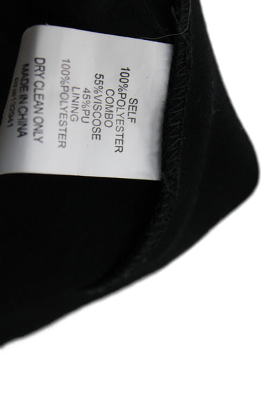 Amanda Uprichard Womens Pleated Skirt Black Polyester Buckle Size S