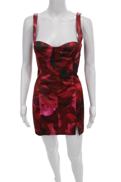 Lovers + Friends Womens Bodycon Sweetheart Dress Red Size S