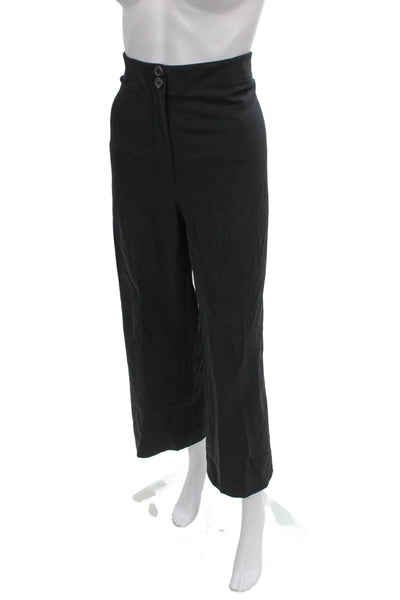 Elie Tahari Women Cropped Gray Viscose Button Pants Professional Size 14