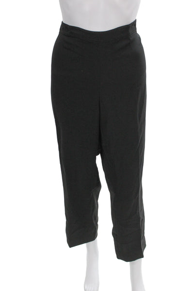 Lafayette 148 New York Women Cropped Pants Gray Zip Size 14