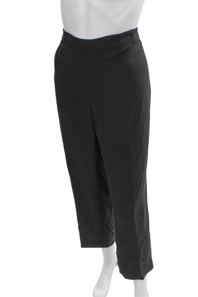 Lafayette 148 New York Women Cropped Pants Gray Zip Size 14