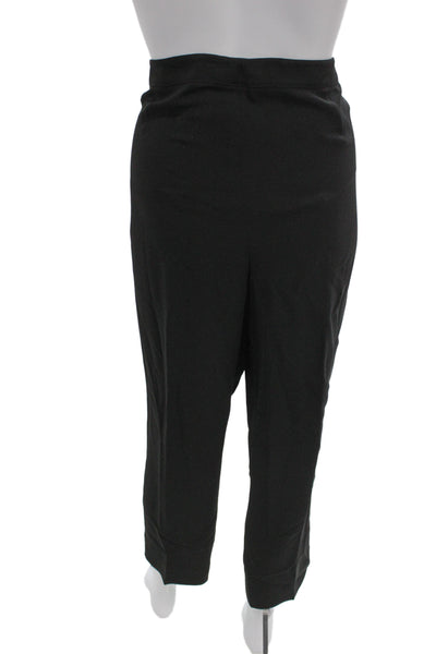 Lafayette 148 New York Women Cropped Pants Gray Zip Size 14