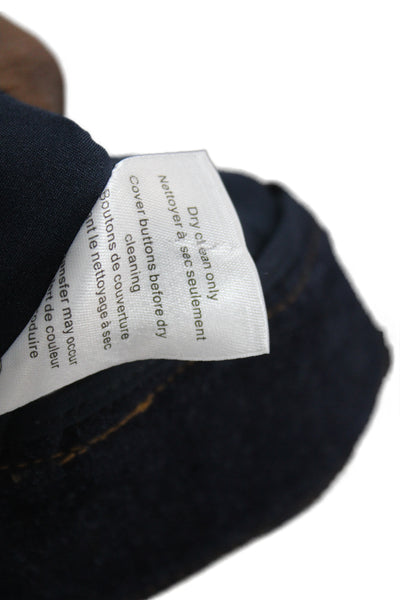 Veronica Beard Women Dress Pants Blue Mid Rise Button Size 10