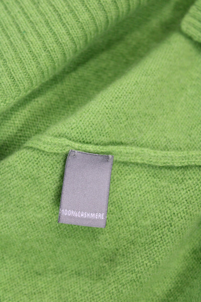 Neiman Marcus Womens Green Cashmere Pullover Sweater Crew Neck Size S