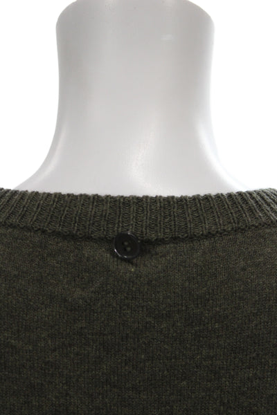 Apiece Apart Women Green Cotton Turtleneck Pullover Sweater Size XS