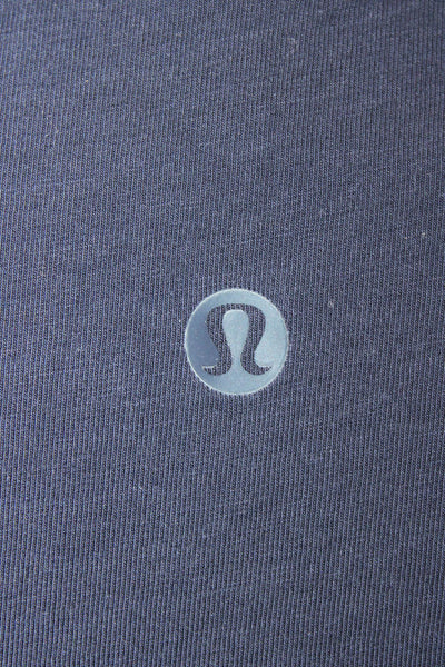 Lululemon Womens Cotton Crew Neck Sleeveless Active Tank Top Navy Blue Size 6