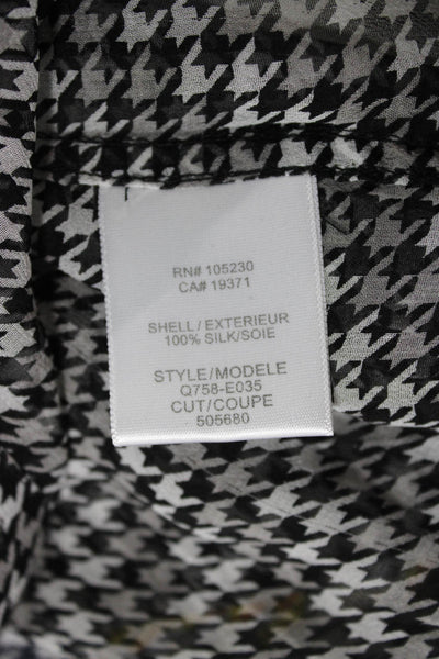Equipment Femme Womens Silk Tunic Check Long Sleeve Buttonup Size S