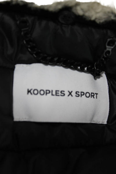 The Kooples Mens Bomber Jacket Blue Wool Acrylic Zip Closure Size L