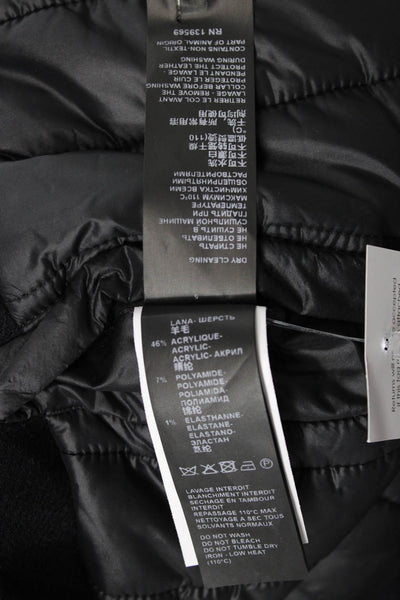The Kooples Mens Bomber Jacket Blue Wool Acrylic Zip Closure Size L
