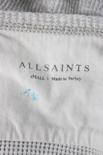 Allsaints Womens Basic Gray Cotton Crew Neck Long Sleeve T-Shirt Size S