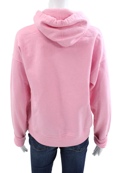 Champion Unisex Adults Pink Pullover Hoodie Long Sleeve Size S