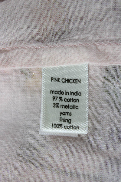 Pink Chicken Girls Cherry Print Smocked Ruffle A-Line Dress Pink Size 6Y